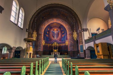 Göteborg, İsveç - 14 Nisan 2017: Vasa içinde kilisede Gothenburg