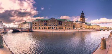 Göteborg, İsveç - 14 Nisan 2017: Gothenburg Kanallar Panoraması