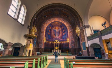 Göteborg, İsveç - 14 Nisan 2017: Vasa içinde kilisede Gothenburg
