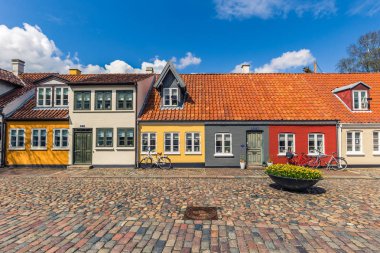 Odense, Danimarka - 29 Nisan 2017: Eski kasaba Odense
