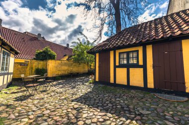 Odense, Danimarka - 29 Nisan 2017: Çocukluk ev Hans Christian Andersen