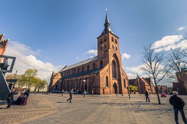 Odense, Danimarka - 29 Nisan 2017: Odense şehir merkezi