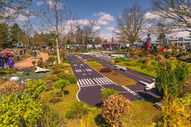 Bilund, Danimarka - 30 Nisan 2017: Minyatür Legoland, Bilund içinde
