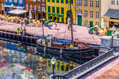 Bilund, Danimarka - 30 Nisan 2017: Minyatür Legoland, Bilund içinde