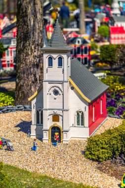 Bilund, Danimarka - 30 Nisan 2017: Minyatür Legoland, Bilund içinde
