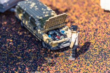 Bilund, Danimarka - 30 Nisan 2017: Minyatür Legoland, Bilund içinde