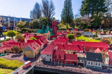 Bilund, Danimarka - 30 Nisan 2017: Minyatür Legoland, Bilund içinde