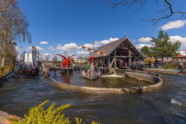 Bilund, Danimarka - 30 Nisan 2017: Minyatür Legoland, Bilund içinde