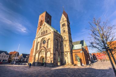 Ribe, Danimarka - 30 Nisan 2017: Katedral Ribe