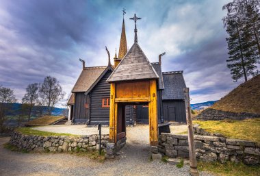 Lillehammer, Norveç - 13 Mayıs 2017: Garmo çıta kilisede Lillehammer