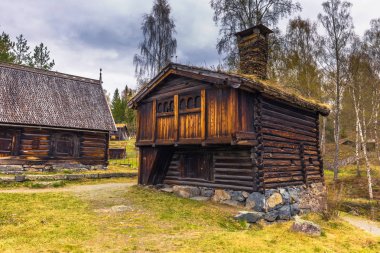 Lillehammer, Norveç - 13 Mayıs 2017: Maihaugen geleneksel evlerde