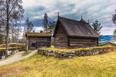 Lillehammer, Norveç - 13 Mayıs 2017: Maihaugen geleneksel evlerde