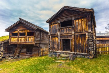 Lillehammer, Norveç - 13 Mayıs 2017: Maihaugen geleneksel evlerde