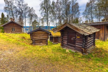 Lillehammer, Norveç - 13 Mayıs 2017: Maihaugen geleneksel evlerde