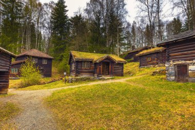 Lillehammer, Norveç - 13 Mayıs 2017: Maihaugen geleneksel evlerde