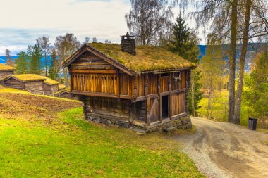 Lillehammer, Norveç - 13 Mayıs 2017: Maihaugen geleneksel evlerde