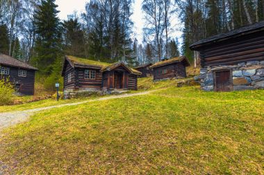 Lillehammer, Norveç - 13 Mayıs 2017: Maihaugen geleneksel evlerde