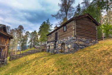 Lillehammer, Norveç - 13 Mayıs 2017: Maihaugen geleneksel evlerde