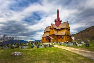 Ringebu, Norway - May 13, 2017:  Ringebu Stave Church, Norway