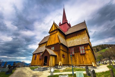 Ringebu, Norway - May 13, 2017:  Ringebu Stave Church, Norway