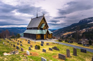 Reinli, Norveç - 13 Mayıs 2017: Çıta Reinli Kilisesi, Norveç