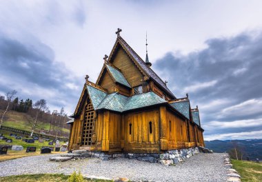 Reinli, Norveç - 13 Mayıs 2017: Çıta Reinli Kilisesi, Norveç