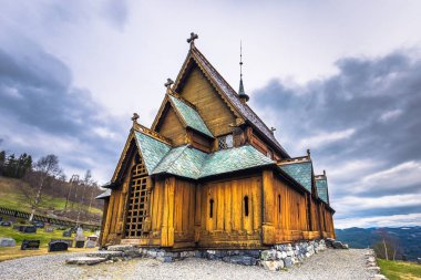 Reinli, Norveç - 13 Mayıs 2017: Çıta Reinli Kilisesi, Norveç