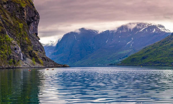 Flam, Norway - May 14, 2017: Natural landscape of Flam, Norway — Stock Photo, Image