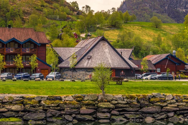 Flam, Norway - May 14, 2017: Village of Flam, Norway — Stock Photo, Image