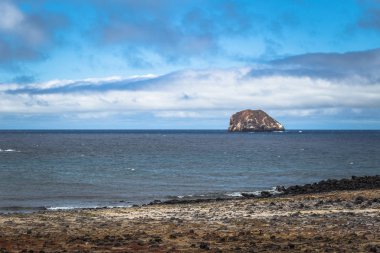 Galapagos Adaları - 24 Ağustos 2017: Peyzaj Plaza Sur Island, Galapagos Adaları, Ekvador