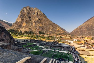 Kutsal vadi, Peru - 02 Ağustos 2017: Ollantayt eski sitenin