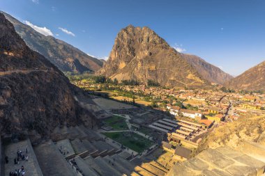 Kutsal vadi, Peru - 02 Ağustos 2017: Ollantayt eski sitenin