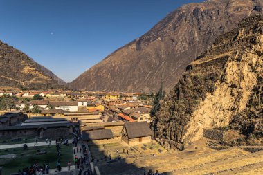 Kutsal vadi, Peru - 02 Ağustos 2017: Ollantayt eski sitenin