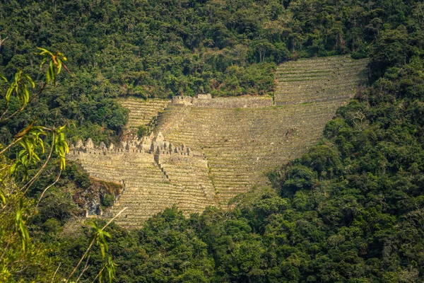 Inka Trail, Peru - 03 augusti 2017: Panoramautsikt över Ancienen — Stockfoto