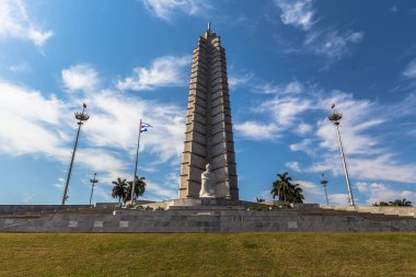 Havana, Küba - 27 Mart 2016: Jose Marti Memorial Havana, Cu