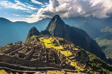 Machu Picchu, Peru - 03 Ağustos 2017: Machu Pic antik kalıntıları