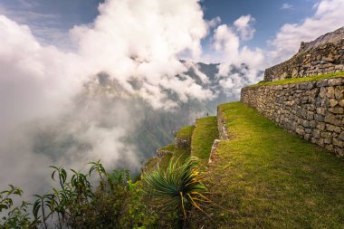 Machu Picchu, Peru - 04 Ağustos 2017: Machu PICC, Antik şehir