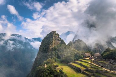 Machu Picchu, Peru - 04 Ağustos 2017: Machu PICC, Antik şehir