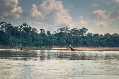 Manu Milli Parkı, Peru - 06 Ağustos 2017: Peyzaj Manu Milli Parkı, Peru Amazon yağmur ormanı