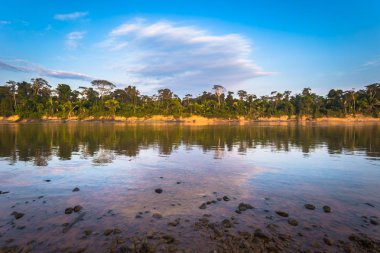 Manu Milli Parkı, Peru - 09 Ağustos 2017: Peyzaj Manu Milli Parkı, Peru Amazon yağmur ormanı