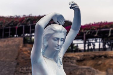 Lima, Peru - 15 Ağustos 2017: Lima, Peru tarihi merkezinde heykeller