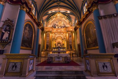 Lima, Peru - 15 Ağustos 2017: Lima, Peru eski şehir Santo Domingo Manastırı içinde