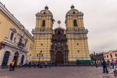 Lima, Peru - 15 Ağustos 2017: Lima, Peru, tarihi merkez
