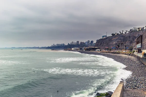 Lima Peru August 2017 Walkway Coast Lima Peru — Stock Photo, Image