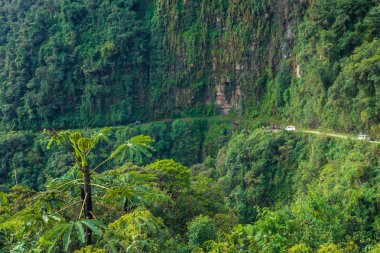 Ölüm yolu - 25 Temmuz 2017: Yungas road, panoramik o