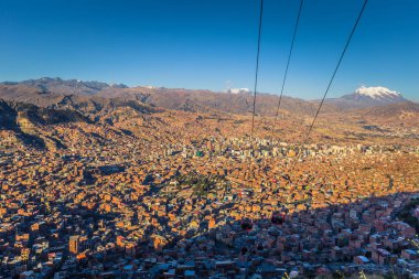 La Paz - 26 Temmuz 2017: La Paz, Bolivya'nın panoramik görünüm