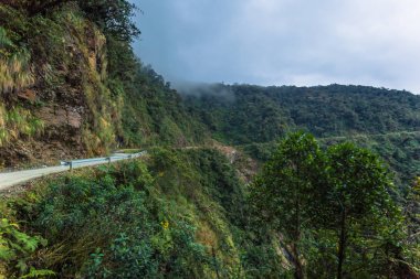 Ölüm yolu - 25 Temmuz 2017: Yungas road, panoramik o