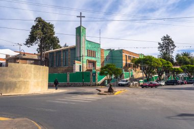 Sucre - 21 Temmuz 2017: Sucre, Bolivya'nın eski şehir kilisede