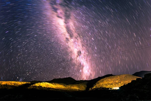 Ciel étoilé au-dessus du parc national Eduardo Avaroa, Bolivie — Photo