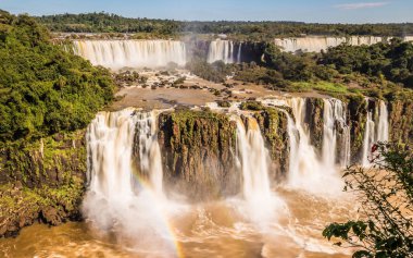 Foz Do Iguazu - 23 Haziran 2017: Iguazu Şelaleleri Panoraması